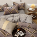 Modern simple style printing velvet fabric bed linings